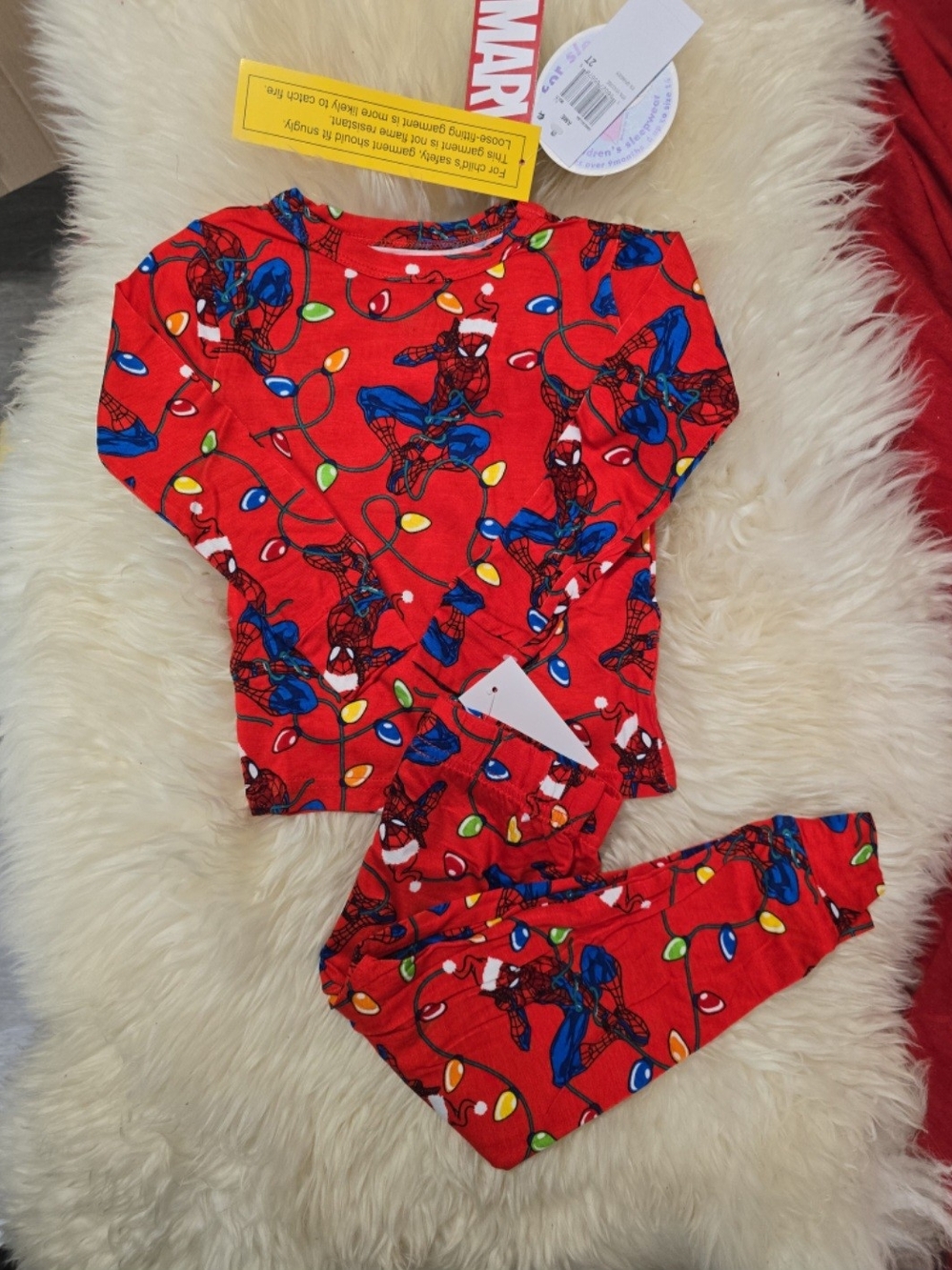 Marvel Spider-Man Holiday Light Pajama Set